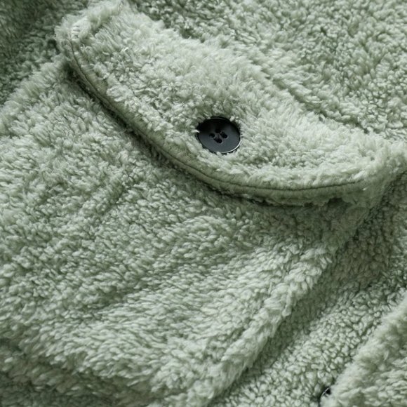 Green Mens Teddy Jacket - Picture 7 of 7